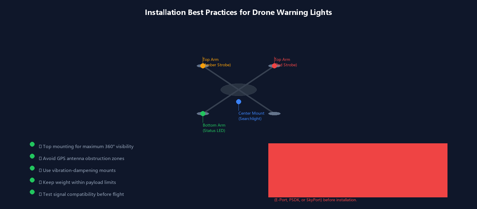 Drone warning light installation best practices