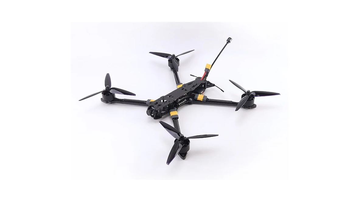 درون FPV صناعي 7 إنش، هيكل من ألياف الكربون مع هوائي استقبال ELRS 915 MHz