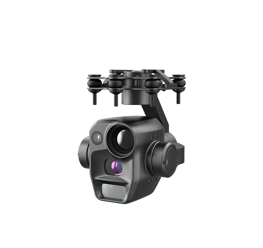 CGTF270 quad-sensor gimbal: wide + zoom + thermal + laser rangefinder